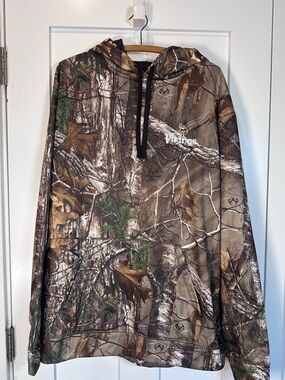 MN Vikings Realtree Xtra Brown and Tan Camo Shirt with Logo Mens XXL Minnesota